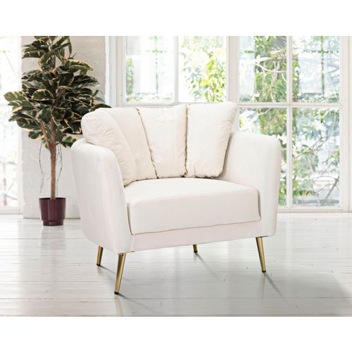 Mauro Ferretti Naslonjač ARMCHAIR KIEV CREAM cm 88X77X74 slika 8