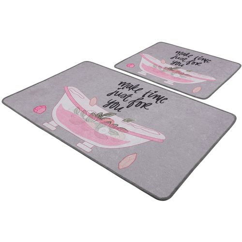 Make Time Djt Multicolor Bathmat Set (2 Pieces) slika 2