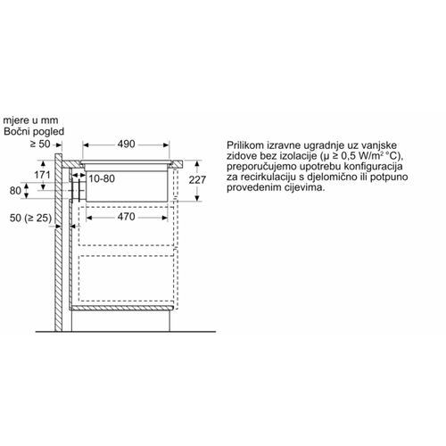 Bosch ugradbena ploča s integriranom napom PXX801D67E slika 18