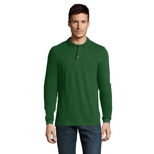 WINTER II muška polo majica sa dugim rukavima - Tamno zelena, XL  slika 1