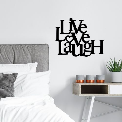 Wallity Metalna zidna dekoracija, Live-Love-Laugh slika 3