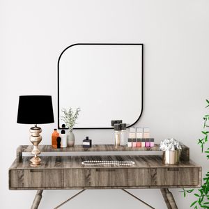 Kappa - Black Black Decorative Chipboard Mirror