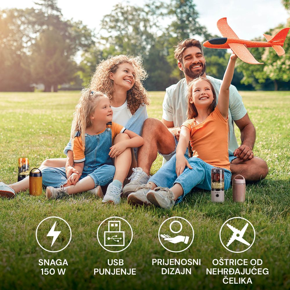 Vitapur prijenosni blender NutriMax 2 GO svijetlo plavi slika 6