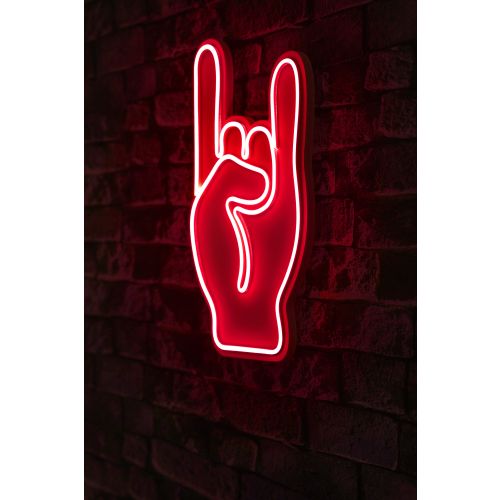 Wallity Ukrasna plastična LED rasvjeta, Rock N Roll Sign - Red slika 1