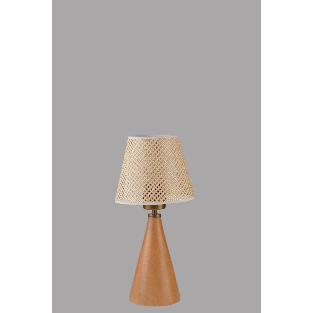 Opviq Stolna lampa 842, bež, zlatna, hrast slika 3