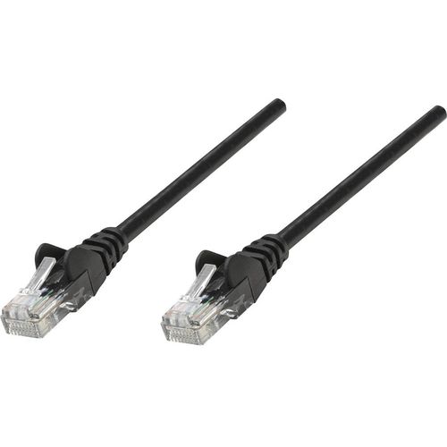 Intellinet 345378 RJ45 mrežni kabel, Patch kabel cat 5e U/UTP 10.00 m crna  1 St. slika 1