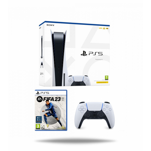 PlayStation 5 C Chassis (DISC VERSION) + dodatni PS5 Dualsense Wireless Controller + FIFA 23 PS5 slika 1