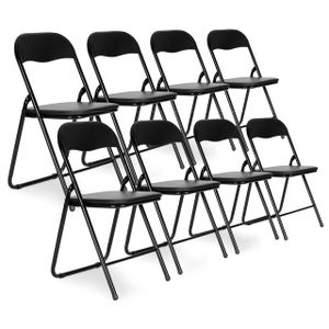 Modernhome set od 8 sklopivih crnih stolica
