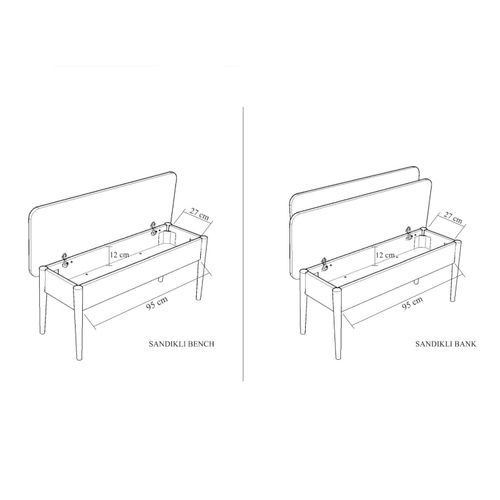 Vina Bench Walnut, Stone Walnut
Stone Bench slika 6