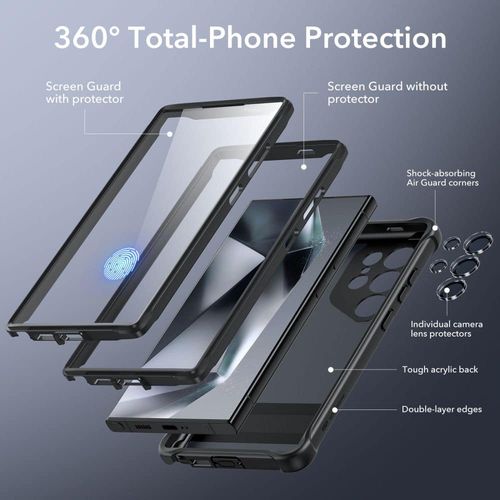 ESR - Armor Tough Kickstand HaloLock maska + Zaštita zaslona za Samsung Galaxy S24 Ultra - Frosted Black slika 3
