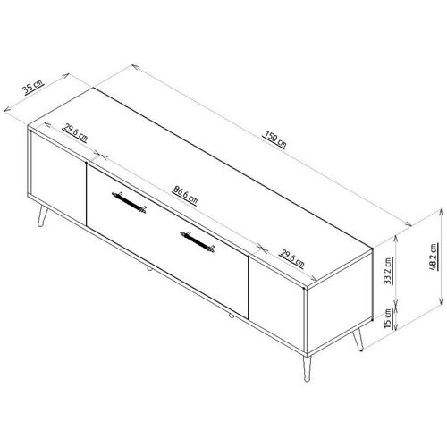 Detas - Anthracite, Gold Anthracite
Gold TV Stand slika 6