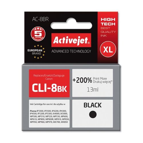 Activejet crna tinta za Canon CLI-8Bk slika 1