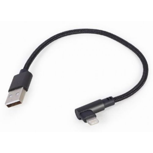 CC-USB2-AMLML-0.2M Gembird pod uglom USB 8-pin kabl za punjenje i prenos podataka, 0.2 m, black slika 1