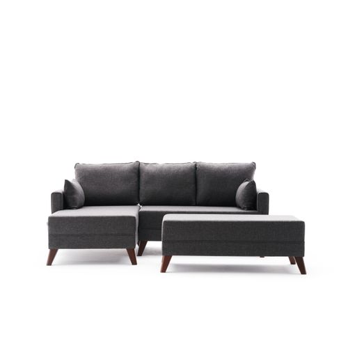 Atelier Del Sofa Kutna garnitura na razvlačenje, Antracit, Bella Mini Corner Sofa Left - Anthracite slika 6