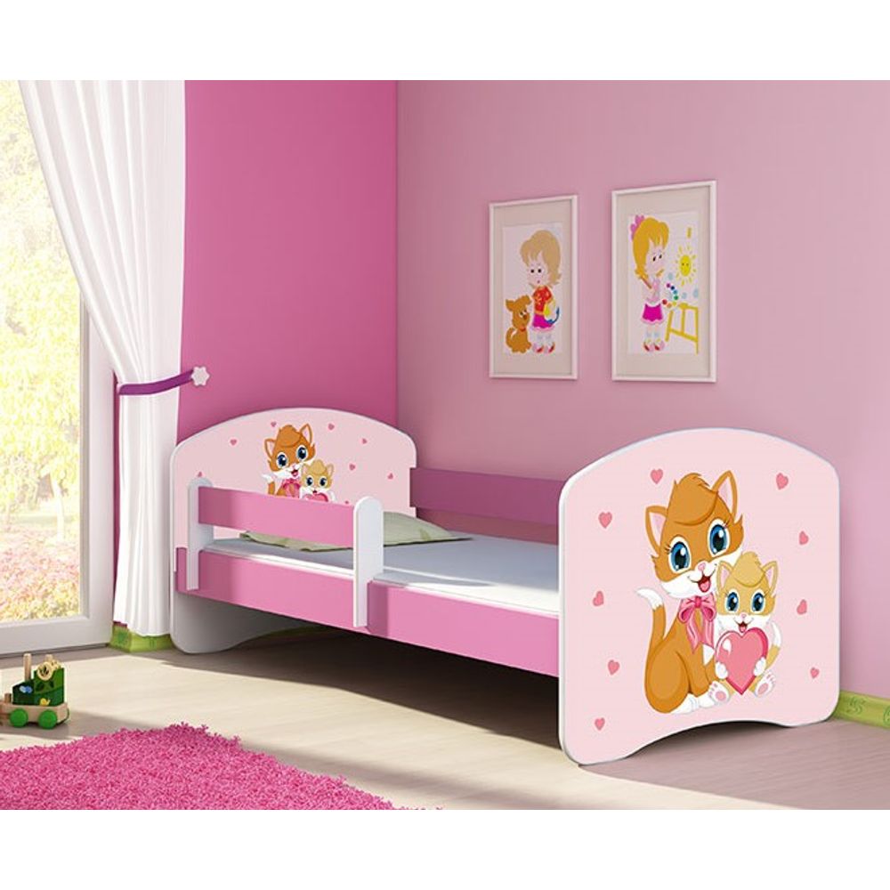 ACMA Dječiji krevet Acma II Pink - 160x80cm - Dezen 33 slika 1