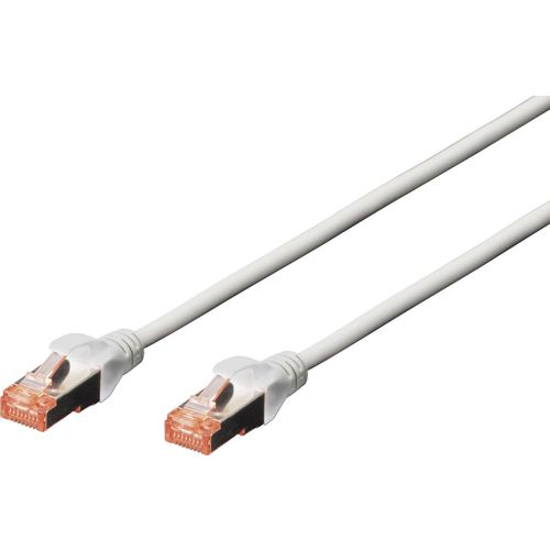 Digitus DK-1644-100 RJ45 mrežni kabel, Patch kabel cat 6 S/FTP 10.00 m siva bez halogena, upleteni parovi, sa zaštitom za nosić, vatrostalan 1 St. slika 2