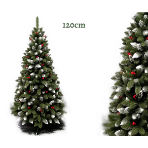 Umjetno božićno drvce – IZA s crvenim perlama – 120cm