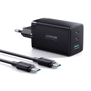 JoyRoom - Zidni punjač (TCG01) - 2 x Type-C- USB brzo punjenje 65 W s kabelom Type-C na Type-C 100 W 120 cm - crni