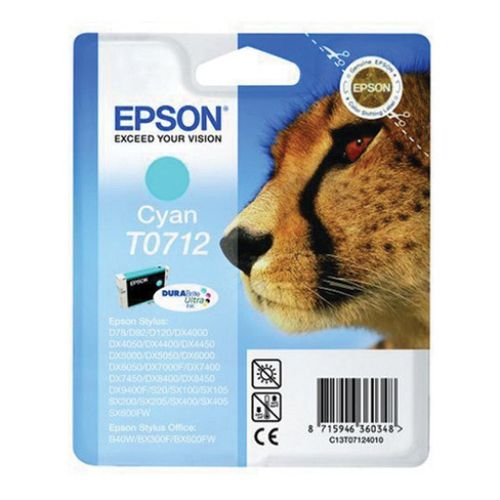 Tinta Epson T0712, cyan, 345 str. / 5,5 ml slika 1