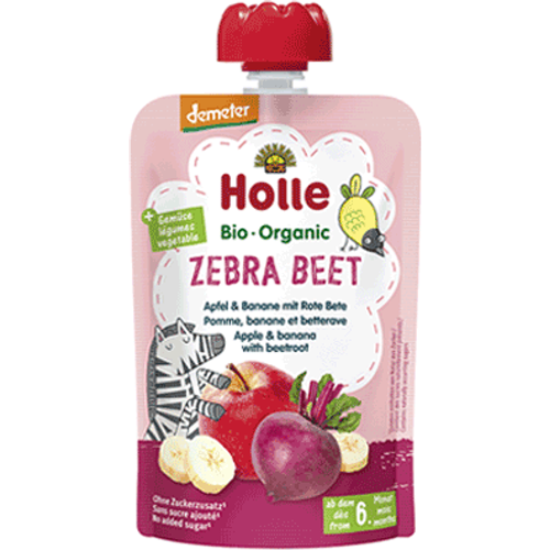 Holle Pire od jabuke, banane i cikle "Zebra beet" - Organski 100g  , pakiranje 12komada slika 1