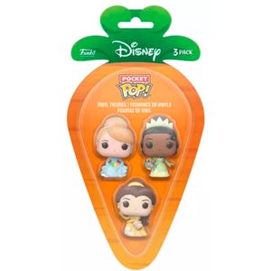 Carrot Pocket POP blister 3 figures Disney Princess Cinderella Tiana Bella