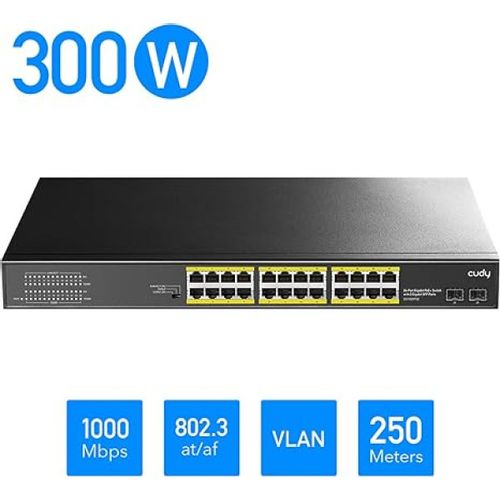 Cudy GS1026PS2 24-Port Gigabit PoE+ Switch with 2 Uplink Gigabit Ports and 2 Gigabit SFP Slots 300W slika 5