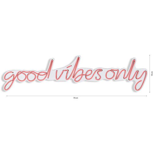 Wallity Zidna dekoracije svijetleća VIBES roza, Good Vibes Only - Pink slika 8