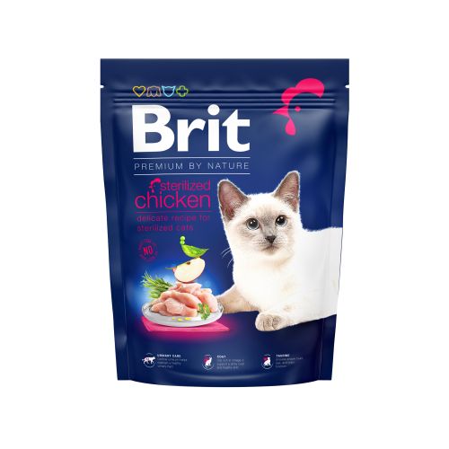 Brit Premium by Nature Cat Sterilized, piletina, 300 g slika 1