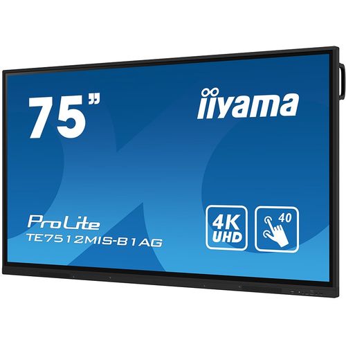Iiyama PROLITE TE7512MIS-B1AG 75" Interaktivni  4K UHD LCD dodirni ekran sa integrisanim softverom za beleške slika 2
