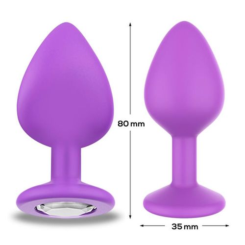 Afterdark Sparkly Butt Plug Violet M slika 3