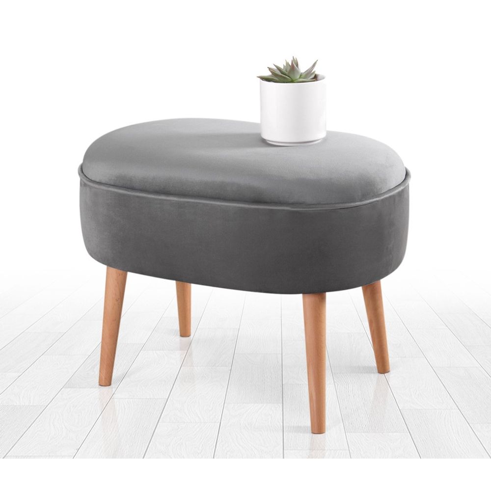 Moile - Grey Grey Pouffe, Elegantni Tabaure slika 1