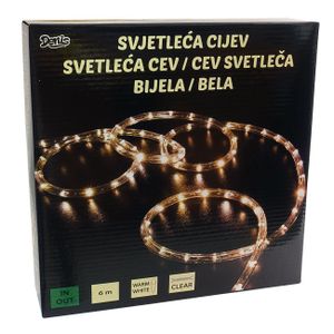 Denis Novogodišnje LED lampice u crijevu 6m, Bijele