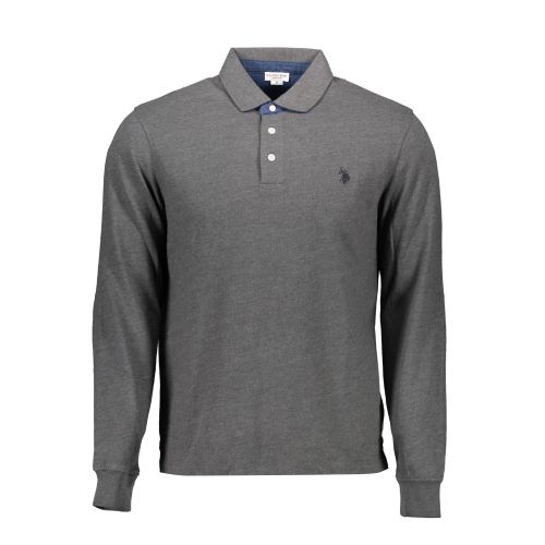 US POLO SHIRT LONG SLEEVE MEN'S GRAY slika 1