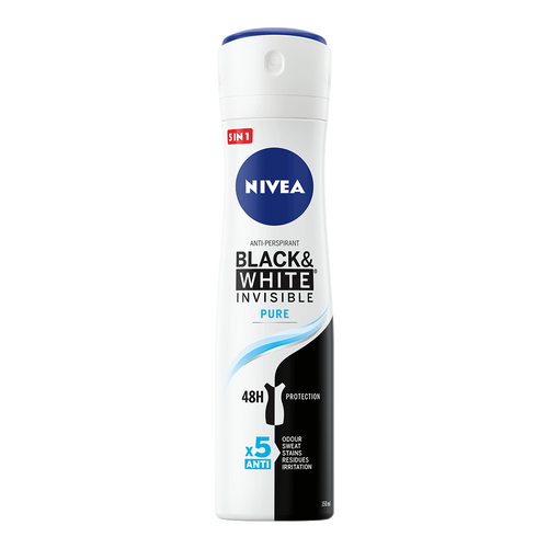 NIVEA Black&White Invisible Pure dezodorans u spreju 150ml slika 1