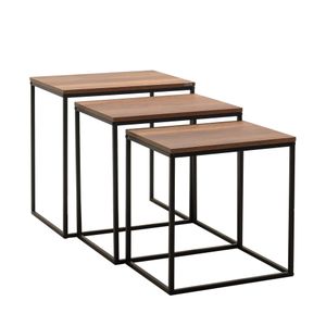 Set od 3 Komada Orahovih Stolića za Gniježđenje Shp-933-Oo-1