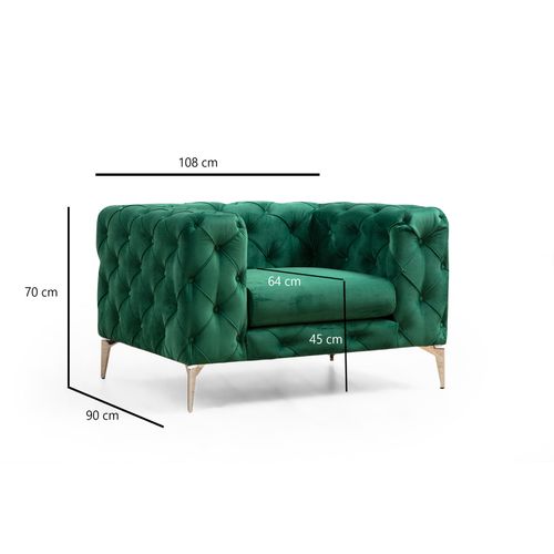 Atelier Del Sofa Como - Zelena fotelja sa zelenim krilima slika 4