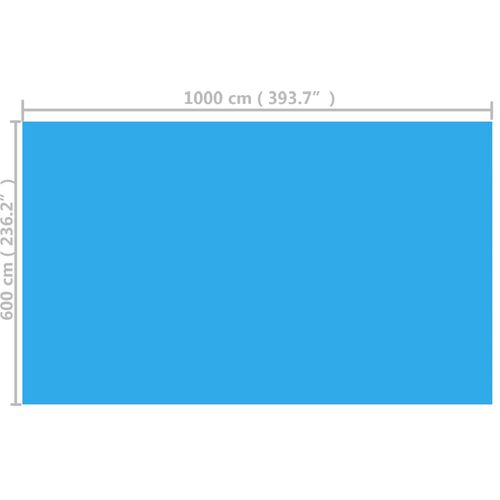 Pravokutni pokrivač za bazen 1000 x 600 cm PE plavi slika 24