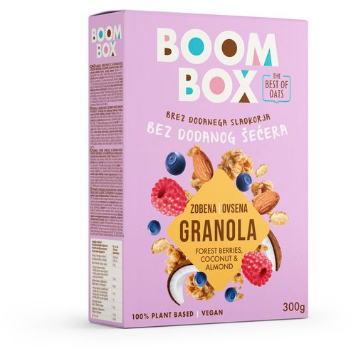 BOOM BOX OVSENA GRANOLA Šumsko voće-Kokos-Badem 300g slika 1