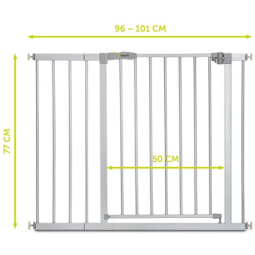 Hauck zaštitna ograda Stop N Safe 2 (75 - 80 cm) + nastavak 21 cm white = 96 - 101 cm slika 4