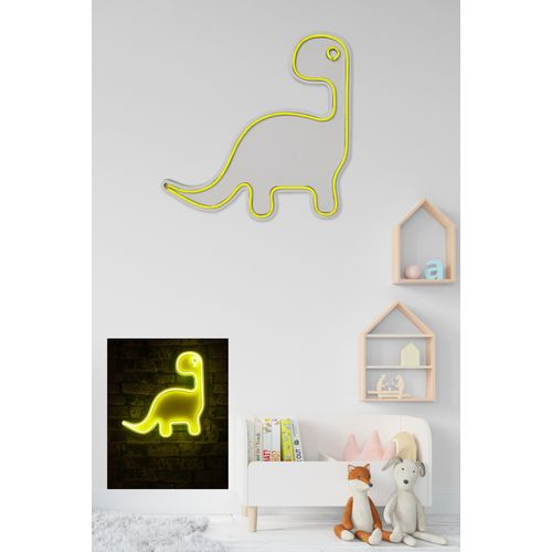 Wallity Ukrasna plastična LED rasvjeta, Dino the Dinosaur - Yellow slika 3