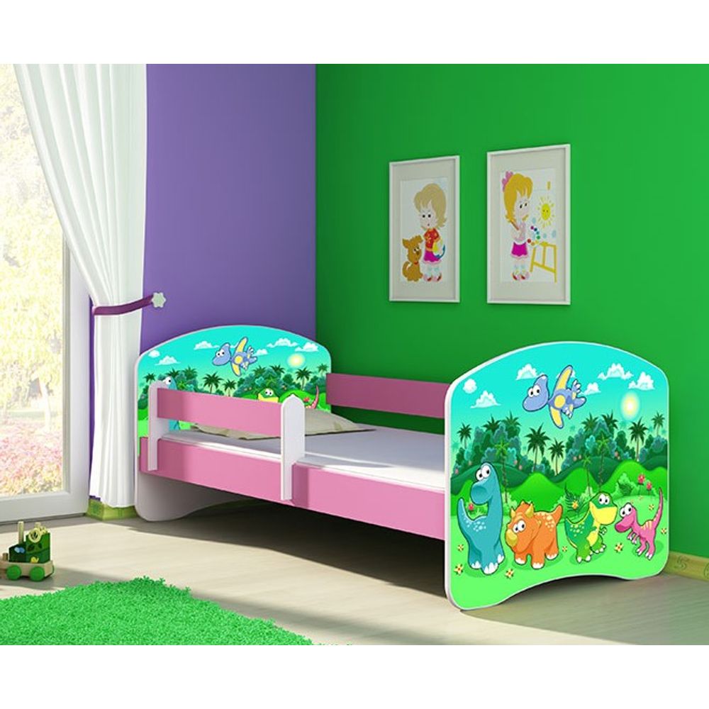 ACMA Dječiji krevet Acma II Pink - 160x80cm - Dezen 30 slika 1
