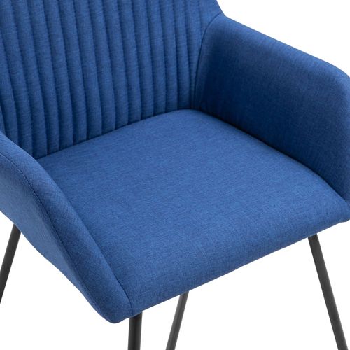 Blagovaonske stolice od tkanine 6 kom plave slika 7