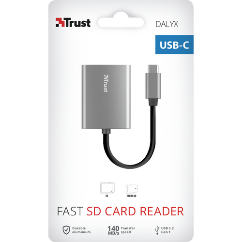 Trust aluminijski USB-C čitač kartica Dalyx (24136) slika 6