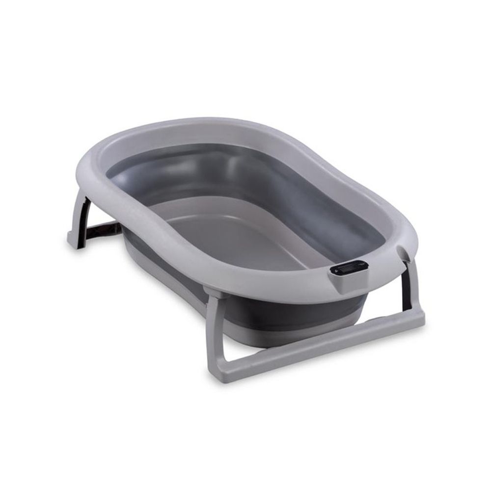 Sklopiva kadica s podlogom i termometrom dark grey slika 2