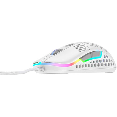 XTRFY M42 RGB, Ultra-light Gaming Mouse, Pixart 3389, Modular shell, White slika 2