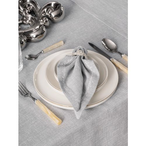 Pera - Grey Grey Tablecloth Set (8 Pieces) slika 3
