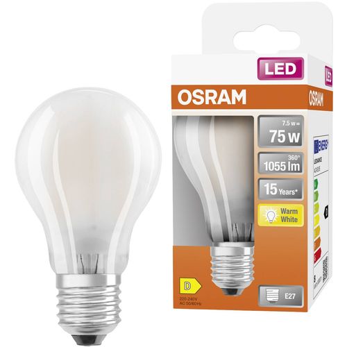 OSRAM 4058075115910 LED Energetska učinkovitost 2021 D (A - G) E27 oblik kruške 7.5 W = 75 W toplo bijela (Ø x D) 60 mm x 105 mm  1 St. slika 6