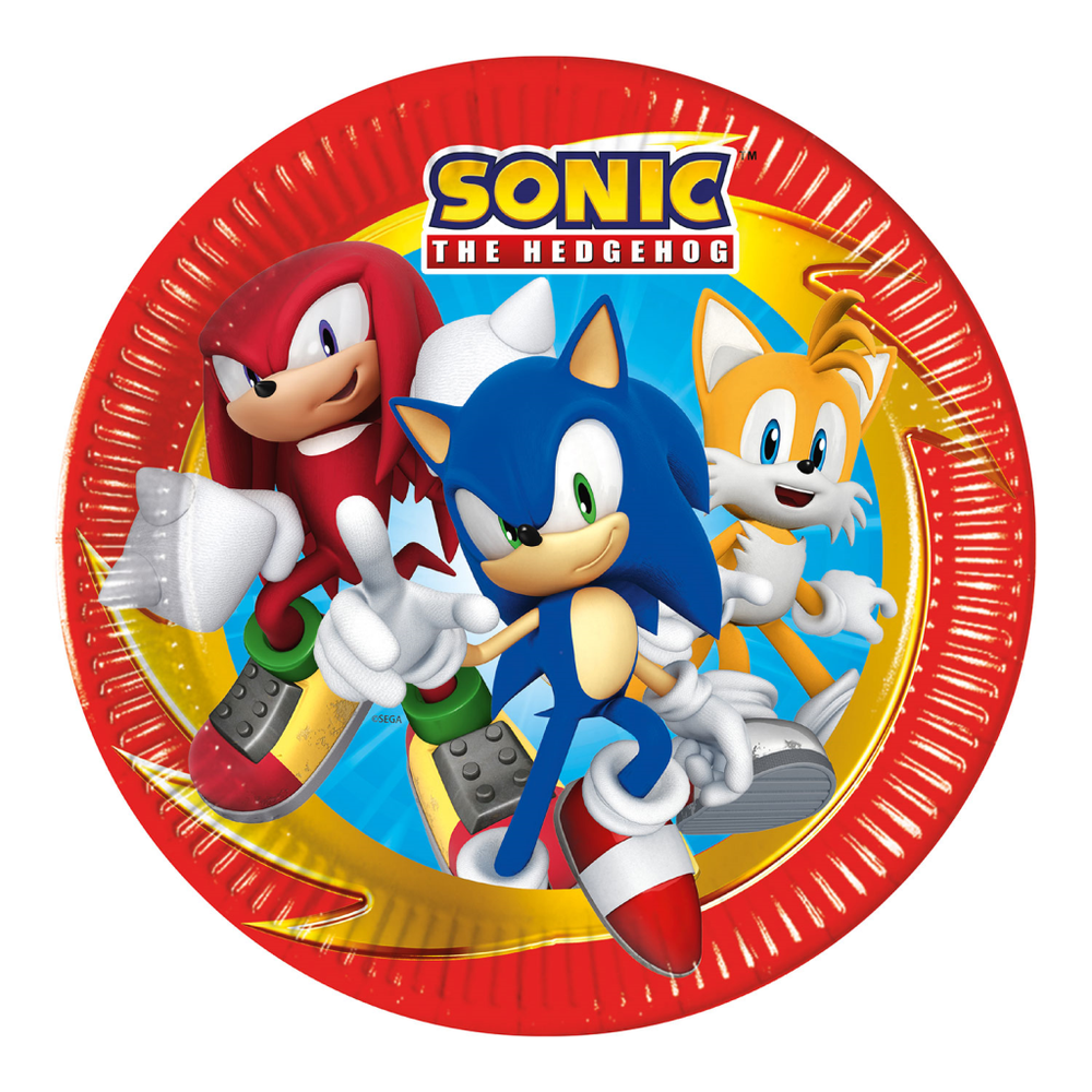 Papirni tanjir Sonic 23 cm, 8 komada slika 1