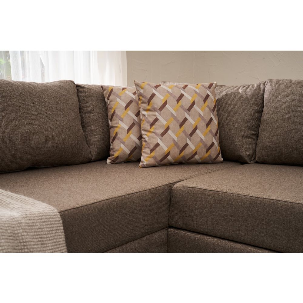 Aly Arzilla Lijevi - Smeđi Kutni Sofa-Krevet slika 5