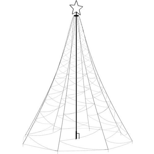 Božićno drvce s metalnim stupom i 1400 LED žarulja plavo 5 m*Oštećena ambalaža/Izložbeni primjerak slika 6